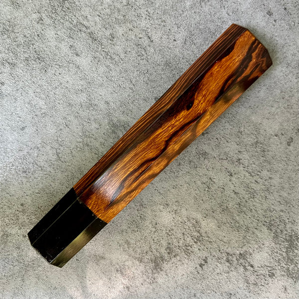 Custom Japanese Knife handle (wa handle)  for 240mm -  Sonoran Desert Ironwood and buffalo horn