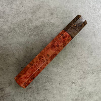 Custom Japanese Knife handle (wa handle)  for 165-210mm : Dyed maple burl