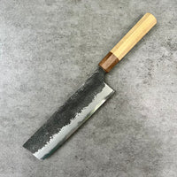 Mazaki Kurouchi Shirogami W2 Nakiri 180mm