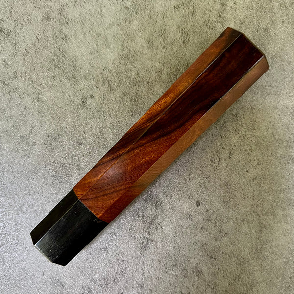 Custom Japanese Knife handle (wa handle)  for 240mm -  Sonoran Desert Ironwood and buffalo horn