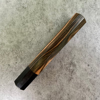 Custom Japanese Knife handle (wa handle)  for 165-210mm :  Figured Mun Ebony and horn