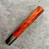 Custom Japanese Knife handle (wa handle)  for 240mm -  Spalted red heart and horn
