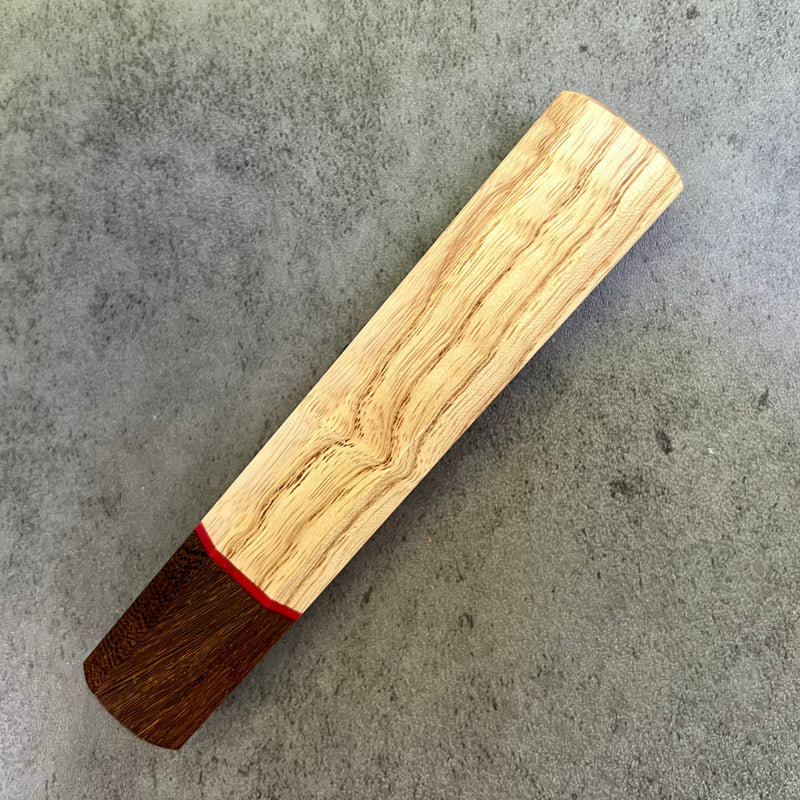 Custom Japanese Knife handle (wa handle)  for 165-210mm :  Ash and Pheasant wood