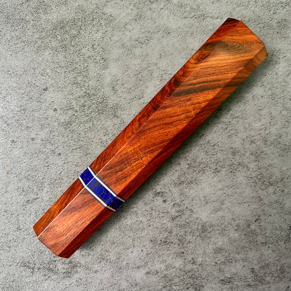 Custom Japanese Knife handle (wa handle)  for 240mm -  Premium Siamese rosewood, stone and copper