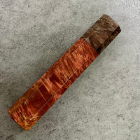 Custom Japanese Knife handle (wa handle)  for 165-210mm : Dyed maple burl