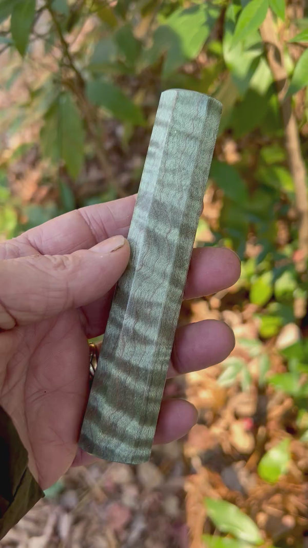 Custom Japanese Knife handle for 240mm   - Dyed curly maple