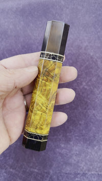 Custom Japanese Knife handle (wa handle)  for 240mm -  Chittum burl and horn