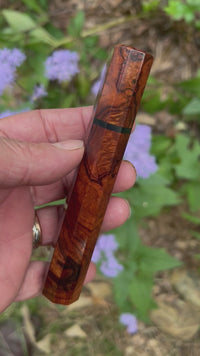 Custom Japanese Knife handle (wa handle)  for 210mm :  Desert Ironwood  Burl