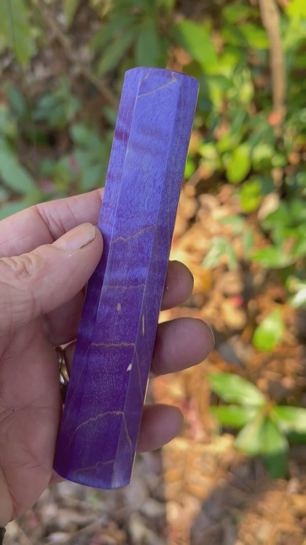 Custom Japanese Knife handle for 240mm   - Dyed curly maple