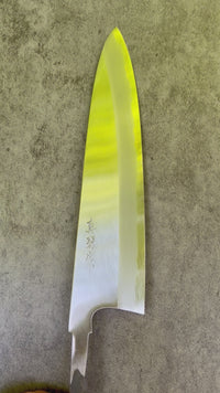 Tadokoro x Tanaka Aogami Super Tall Gyuto 240 Hon Kasumi Finish - Blade Only