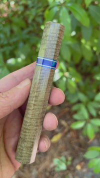 Custom Japanese Knife handle (wa handle)  for 240-260 mm - Dyed curly mango