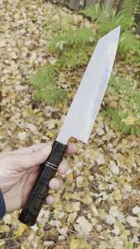 Custom Tetsujin Ginsan 3 Kiritsuke 210mm - Karelian birch