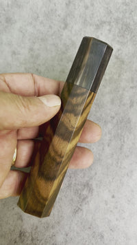 Custom Japanese Knife handle (wa handle)  for 165-210mm : Figured Mun Ebony and horn