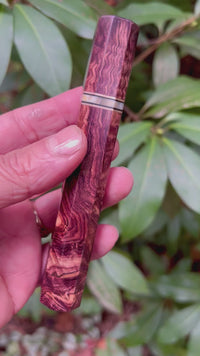 Custom Japanese Knife handle (wa handle)  for 240 mm -  CITES Cocobolo burl and Mammoth Tusk