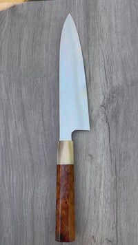 Custom Tetsujin Ginsan 3 Gyuto 210mm - Desert Ironwood burl  and blonde