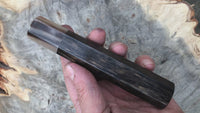 Custom Japanese Knife Handle - Royal Ebony and marbled horn