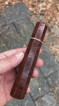 Custom Japanese Knife Handle - Ringed Gidgee and copper