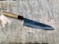 Custom Ittetsu Kurouchi 210 Gyuto - Shirogami White No 1 with Curly Ash and Cocobolo