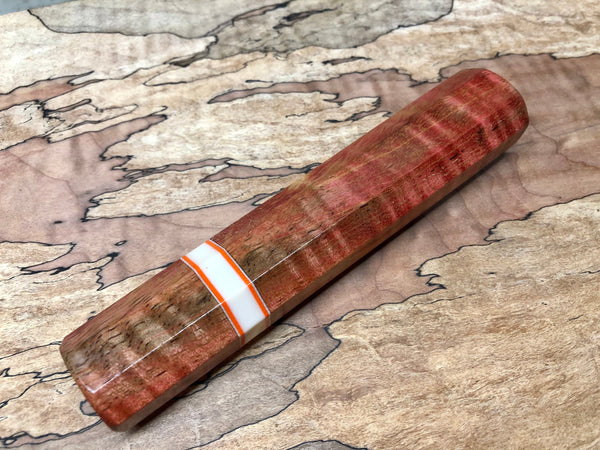 Custom Japanese Knife handle (Wa handle) - Curly Mango