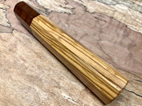 Custom Japanese Knife handle (wa handle) - Olivewood and Ringed Gidgee