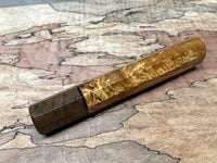 Custom Japanese Knife handle (wa handle) - Spalted Canxan Negro