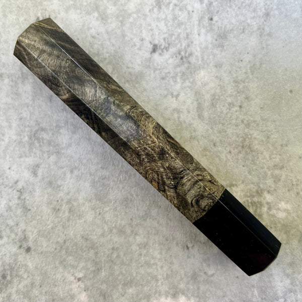 Custom Japanese Knife handle (wa handle)  for 165-210mm  -  buckeye burl and horn