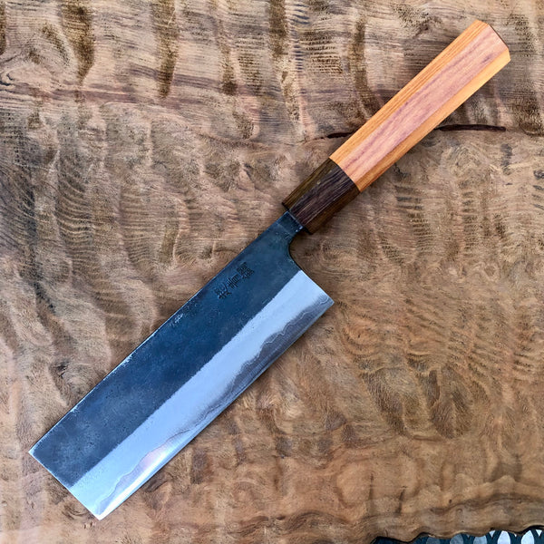 Custom Hatsukokoro Kurosagi Ao Super Nakiri 165mm mm - Pau Rosa and Wenge