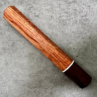 Custom Japanese Knife handle (wa handle)  for 240mm - Bubinga and brown ebony