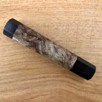 Custom Japanese Knife handle (wa handle) - Spalted maple and African Blackwood