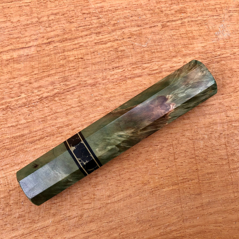 Custom Japanese Knife handle (wa handle) - dyed box elder