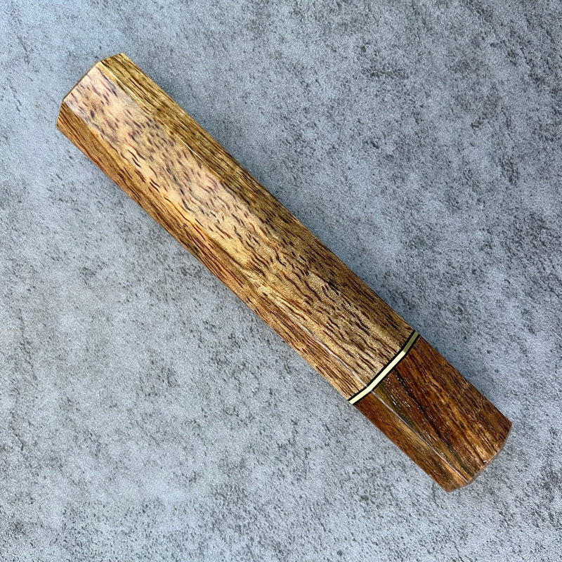 Custom Japanese Knife handle (wa handle)  for 240mm  -  Mango (subtle curl) and Tasmanian Blackwood