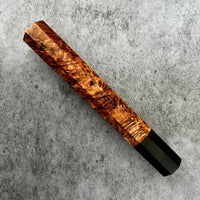 Custom Japanese Knife handle (wa handle)  for 240-270mm -   Honduran Rosewood Burl and horn