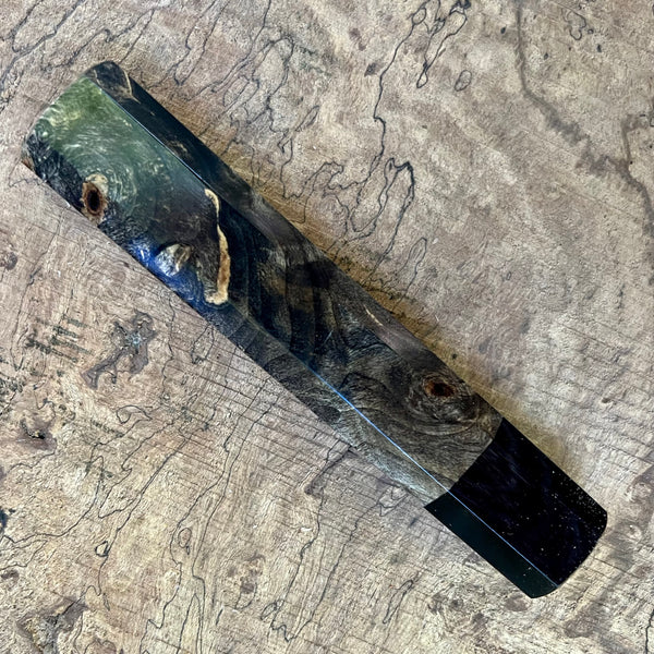 Custom Japanese Knife handle (wa handle)  for 240mm - Buckeye burl and horn