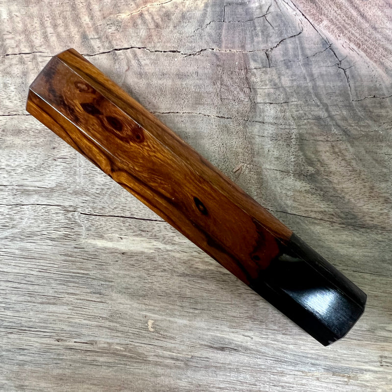 Custom Japanese Knife handle (wa handle)  for 165-210mm  -  Desert Ironwood and horn