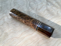 Custom Japanese Knife Handle (Wa Handle) - Spalted Mango Burl and Sonoran Desert Ironwood