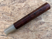 Custom Japanese Knife handle (wa handle)  for 240mm - Curly Siamese Rosewood and Blonde