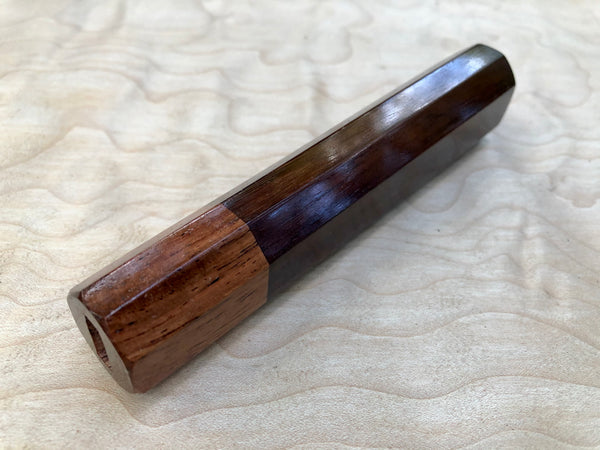 Custom Japanese Knife Handle (Wa Handle) -Brazilian Ebony and Yucatán Rosewood