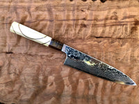 Custom Sukenari Damascus ZPD189 Gyuto 210mm with mammoth tusk