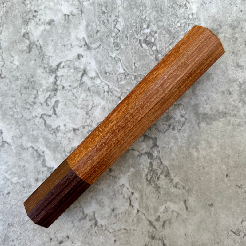 Custom Japanese Knife handle (wa handle)  for 165-210mm : Pau Rosa and Honduran Rosewood