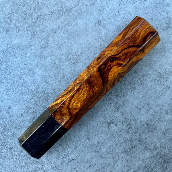 Custom Japanese Knife handle (wa handle)  for 165-210mm: Sonoran desert ironwood and horn