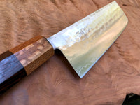 Custom Masutani VG1 Tsuchime Nakiri 180mm - Wenge and Leopard wood