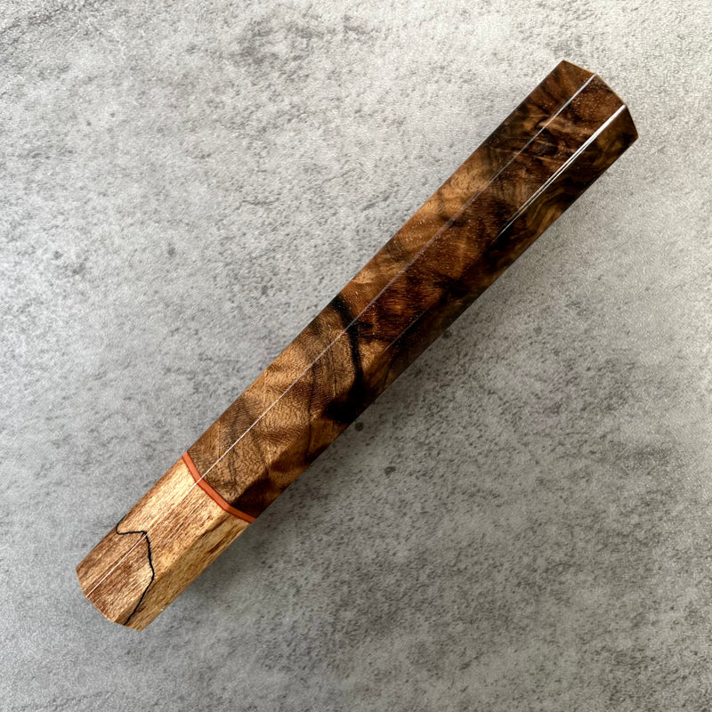 Custom Japanese Knife handle (wa handle)  for 240 mm: Turkish walnut burl