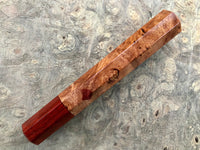 Custom Japanese Knife handle (wa handle) for 165-210mm : Maple burl and bloodwood