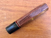 Custom Japanese Knife handle (wa handle)  for 240mm - Honduran Rosewood, stone and horn