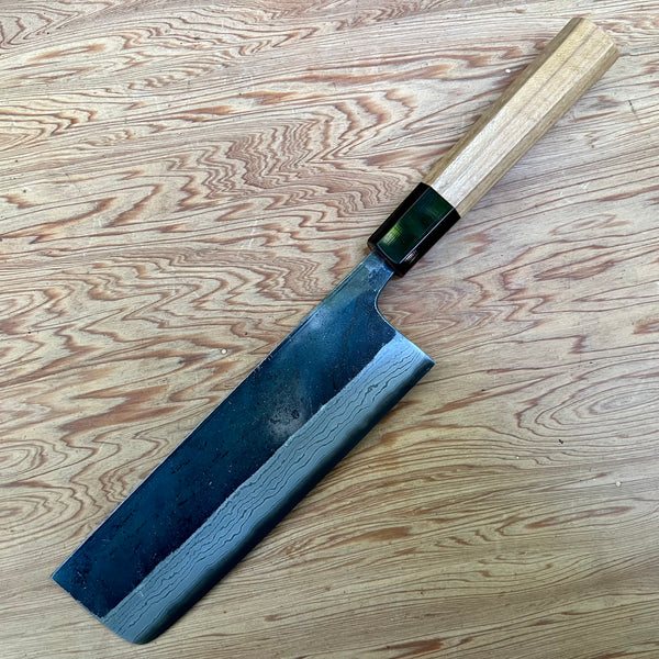 Hatsukokoro Kumokage B2 Nakiri 165mm - Teak and horn