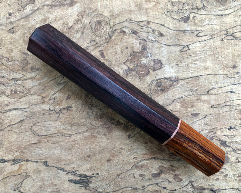 Custom Japanese Knife handle (wa handle)  for 165-210mm  - East India Rosewood and cocobolo