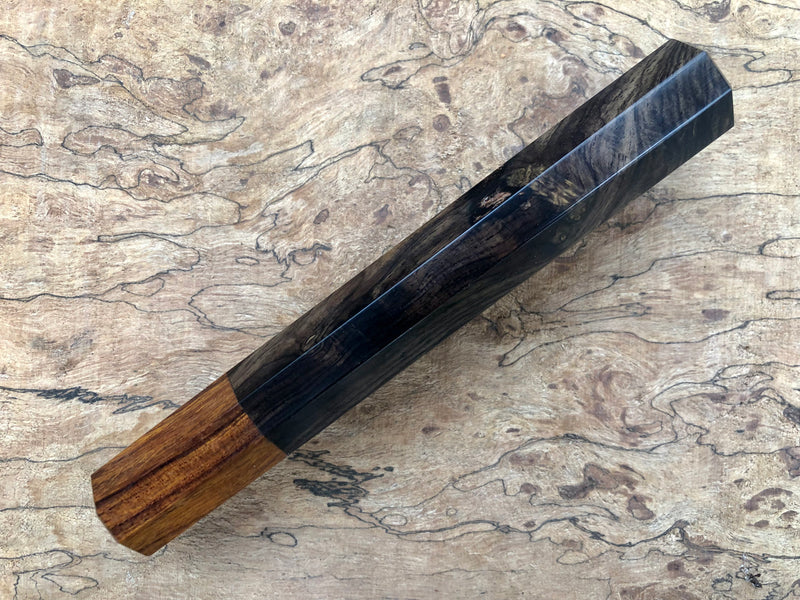 Custom Japanese Knife handle (wa handle)  for 165-210mm  - African Blackwood and desert ironwood