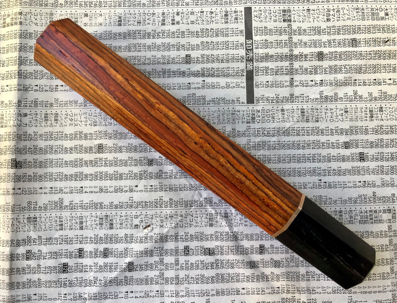 Custom Japanese Knife handle (wa handle) for 240mm - Cocobolo and horn