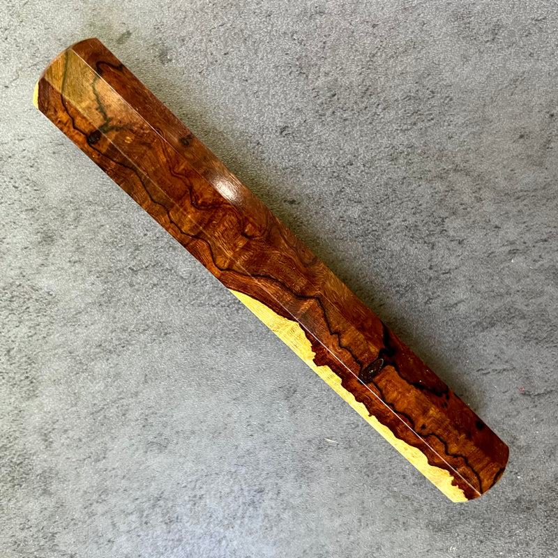 Custom Japanese Knife handle (wa handle)  for 240mm - Two tone ironwood burl