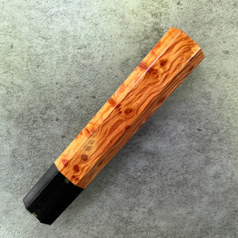 Custom Japanese Knife handle (wa handle)  for 240mm -  Birdseye Laced Sheoak and horn